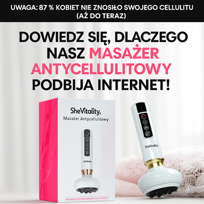 SheVitality™ – Masażer Antycellulitowy z Efektem Liftingu