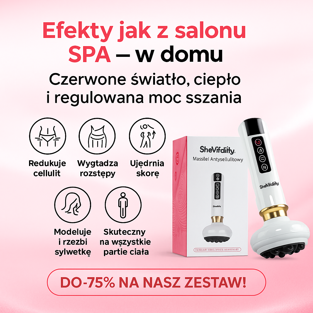 SheVitality™ – Masażer Antycellulitowy z Efektem Liftingu